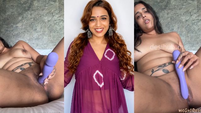 Instagram model Tara Kundale Fully Nude on Bed Masturbates Wet Pussy with Vibrator Video