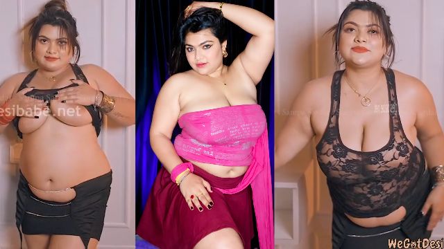 Famous Insta Model Sampa Sardar Teases Big Tits Before Showing Nude Boobs